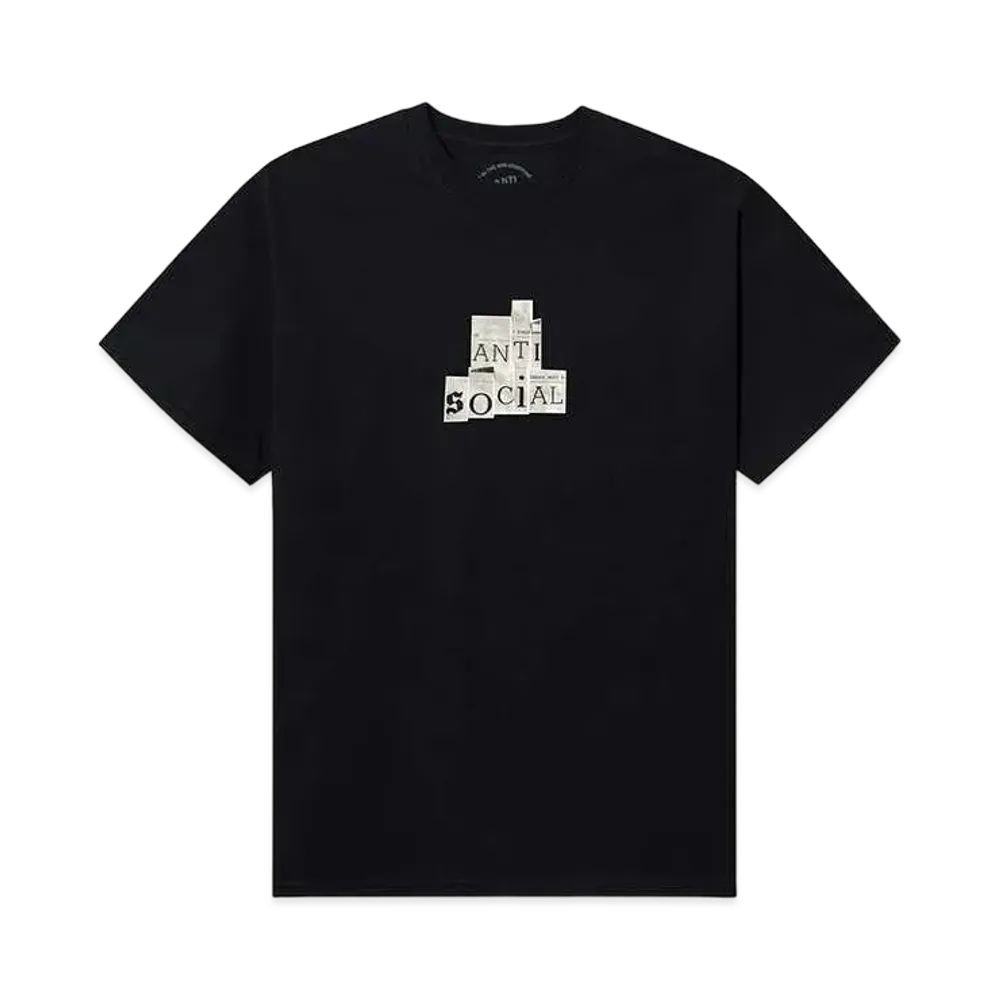 ANTI SOCIAL SOCIAL CLUB x Fragment x Weekend Newspaper Tee "Black"