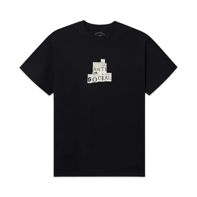 ANTI SOCIAL SOCIAL CLUB x Fragment x Weekend Newspaper Tee "Black"