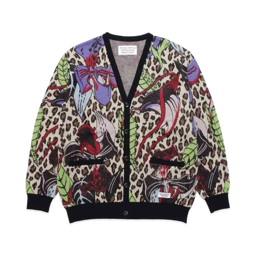 WACKO MARIA HIYATSUKAZU KNIT JACQUARD CARDIGAN"Beige"