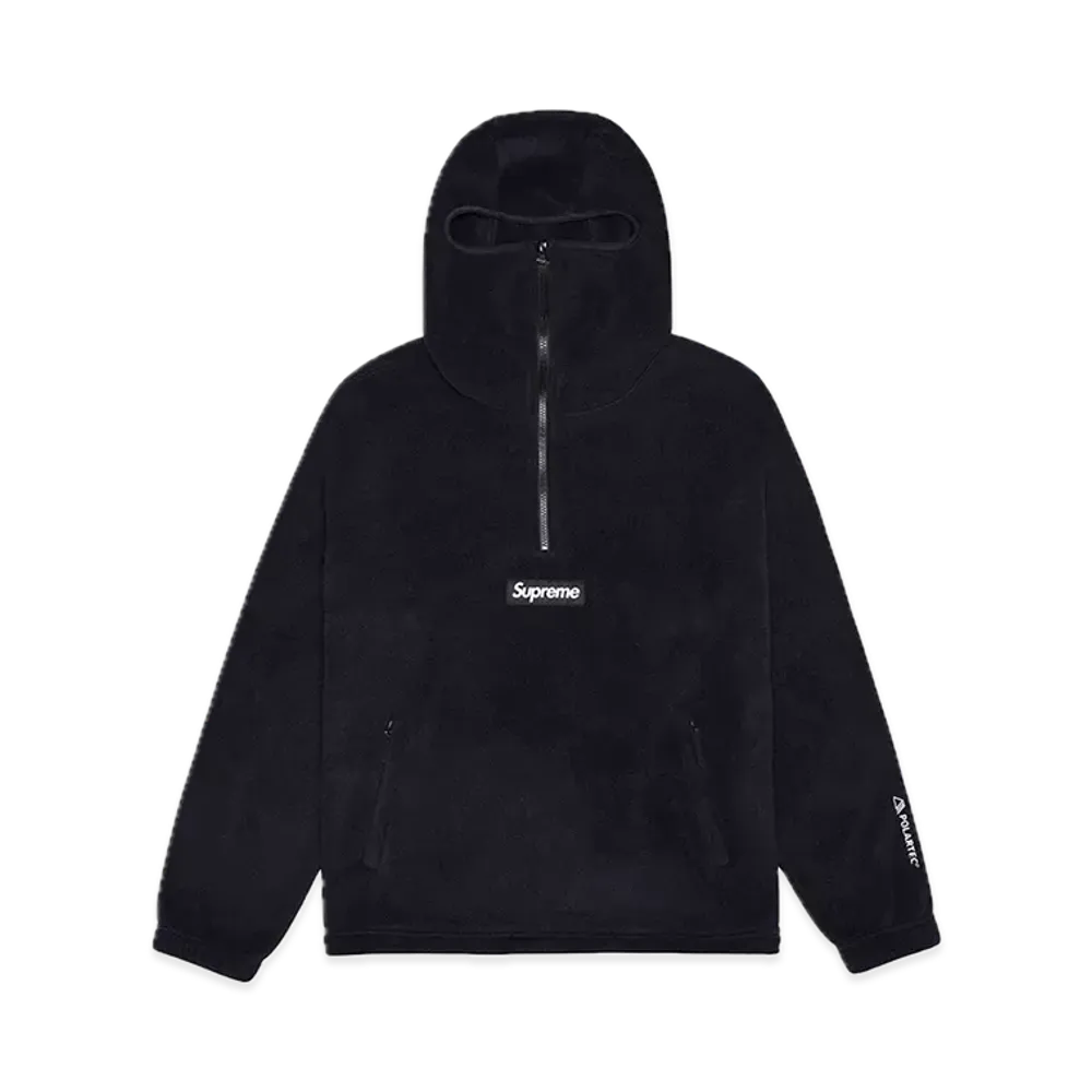 Supreme Polartec Facemask Half Zip Hooded Sweatshirt "Black"