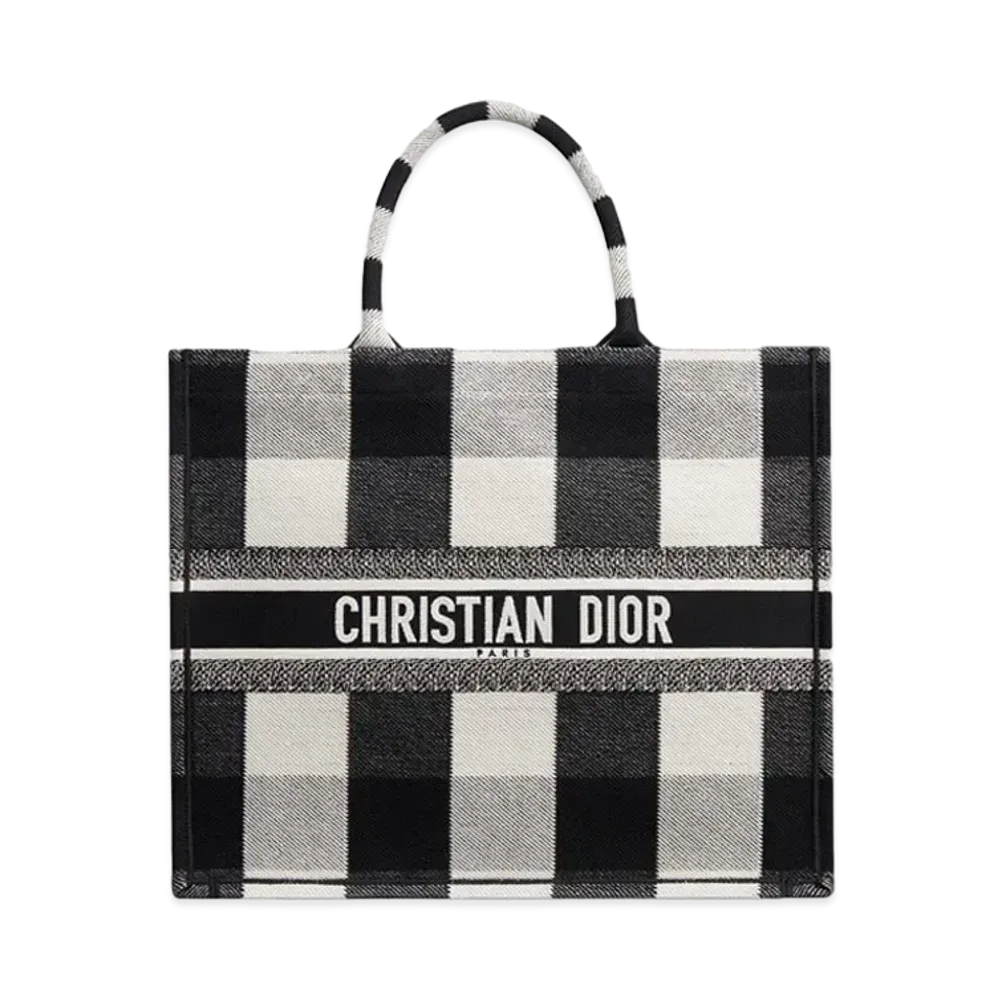 Dior Book Tote Small Bag "Black/White"