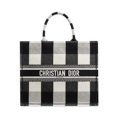 Dior Book Tote Small Bag "Black/White"
