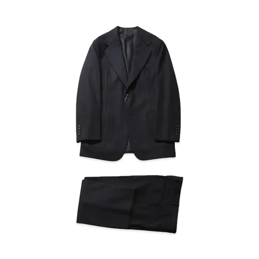 COMOLI FOX Flannel Suit "Navy"