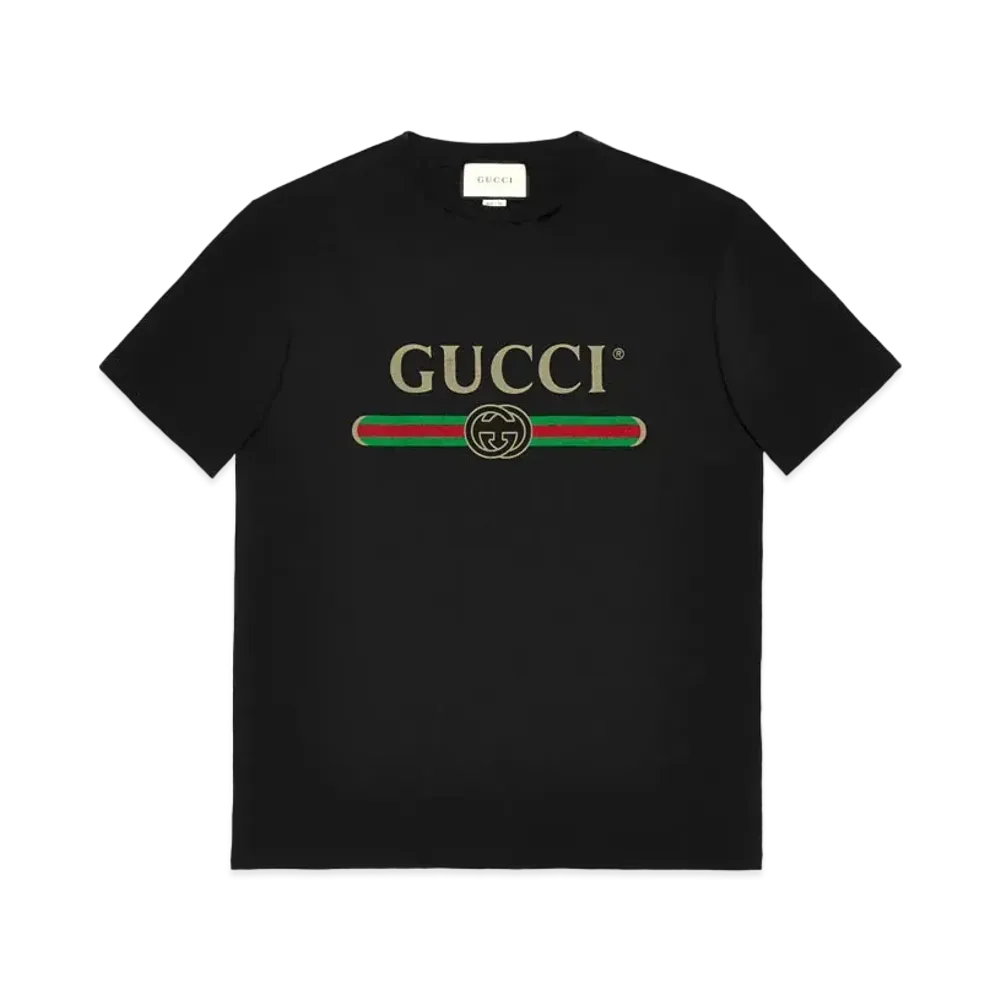GUCCI Oversize T-shirt with Gucci Logo "Black"