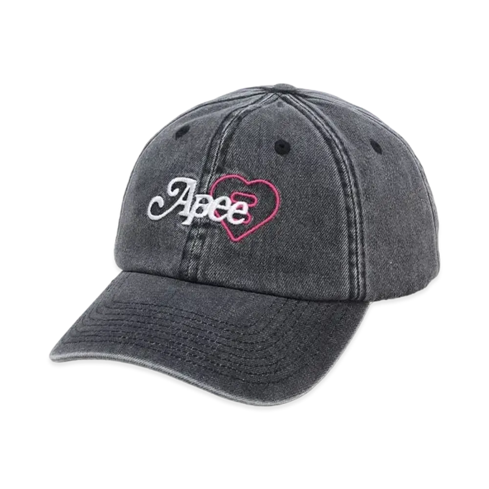 A BATHING APE Washed Denim Cap "Black"