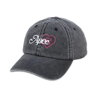A BATHING APE Washed Denim Cap "Black"