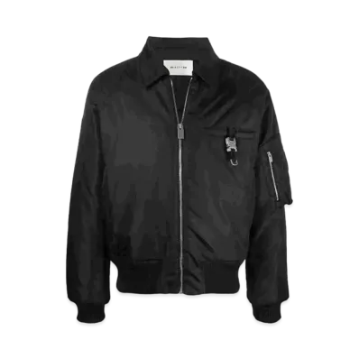 1017 ALYX 9SM Buckle-Detail Bomber Jacket "Black"