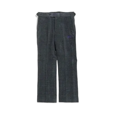 Needles SIDE TAB TROUSER - AC/C PLAID MOLE TWILL "Navy"