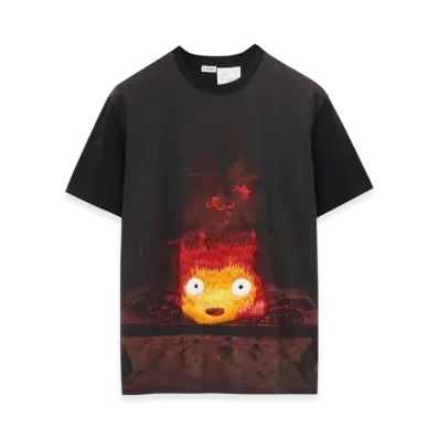 LOEWE x Howl's Moving Castle Calcifer T-Shirt in Cotton "Multicolor"