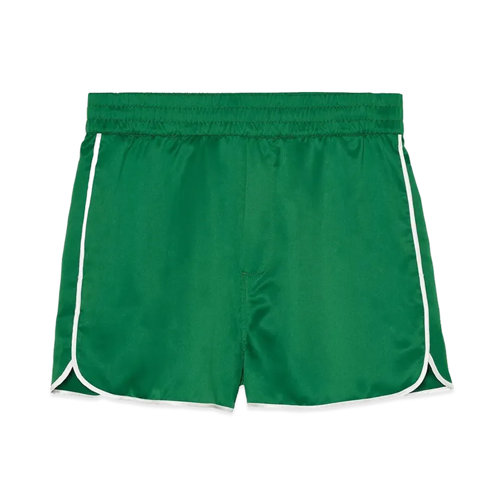 ZARA x Bad Bunny Benito Antonio Contrast Satin Shorts "Green"