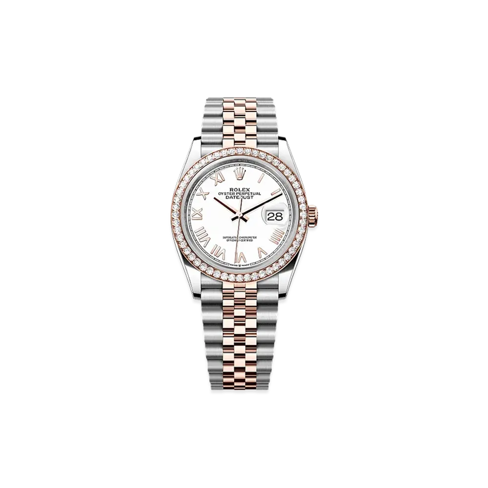 ROLEX Datejust 36 Oystersteel & Everose Gold Diamond "White"