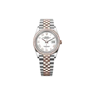 ROLEX Datejust 36 Oystersteel & Everose Gold Diamond "White"