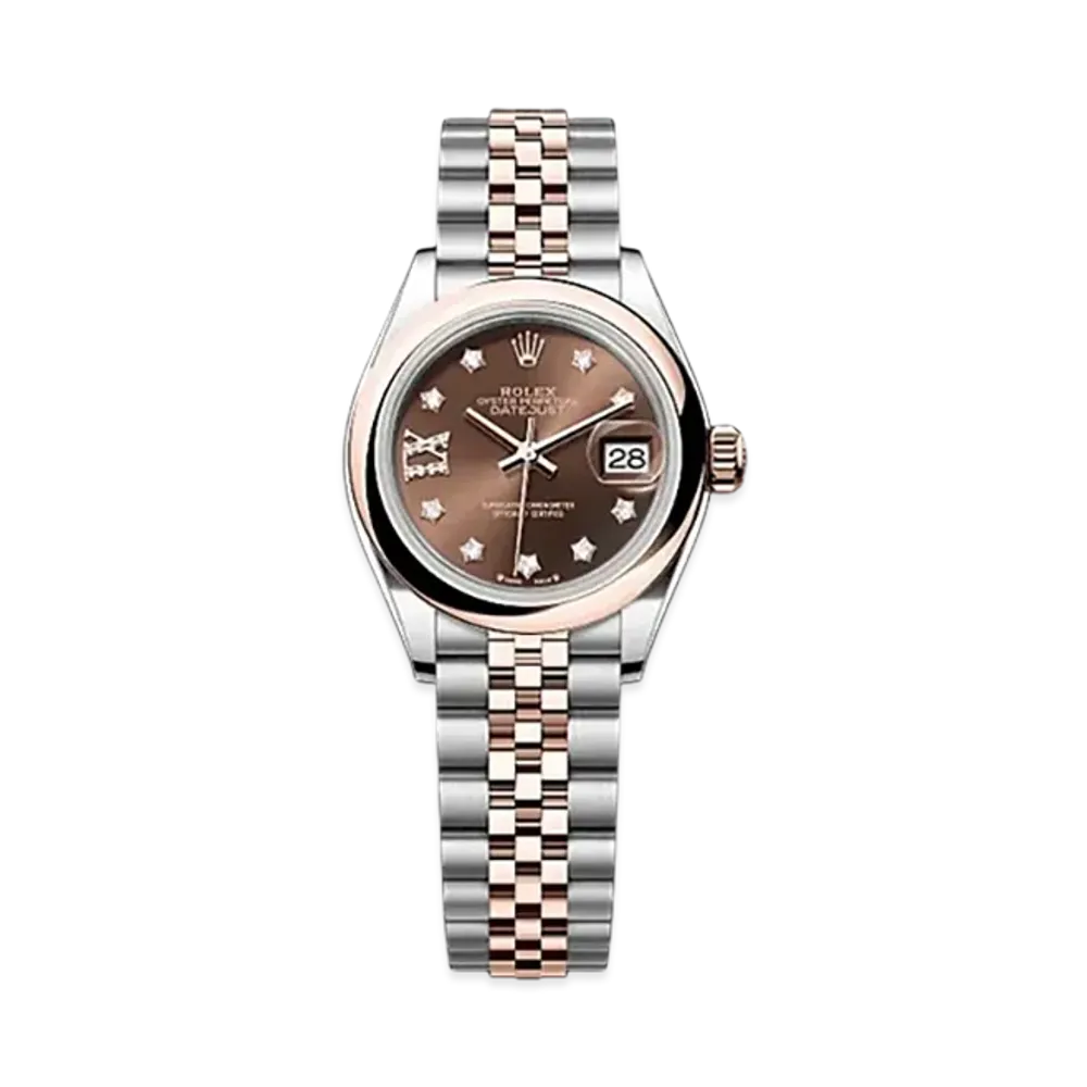 ROLEX Lady-Datejust Oystersteel & Everose Gold "Brown"