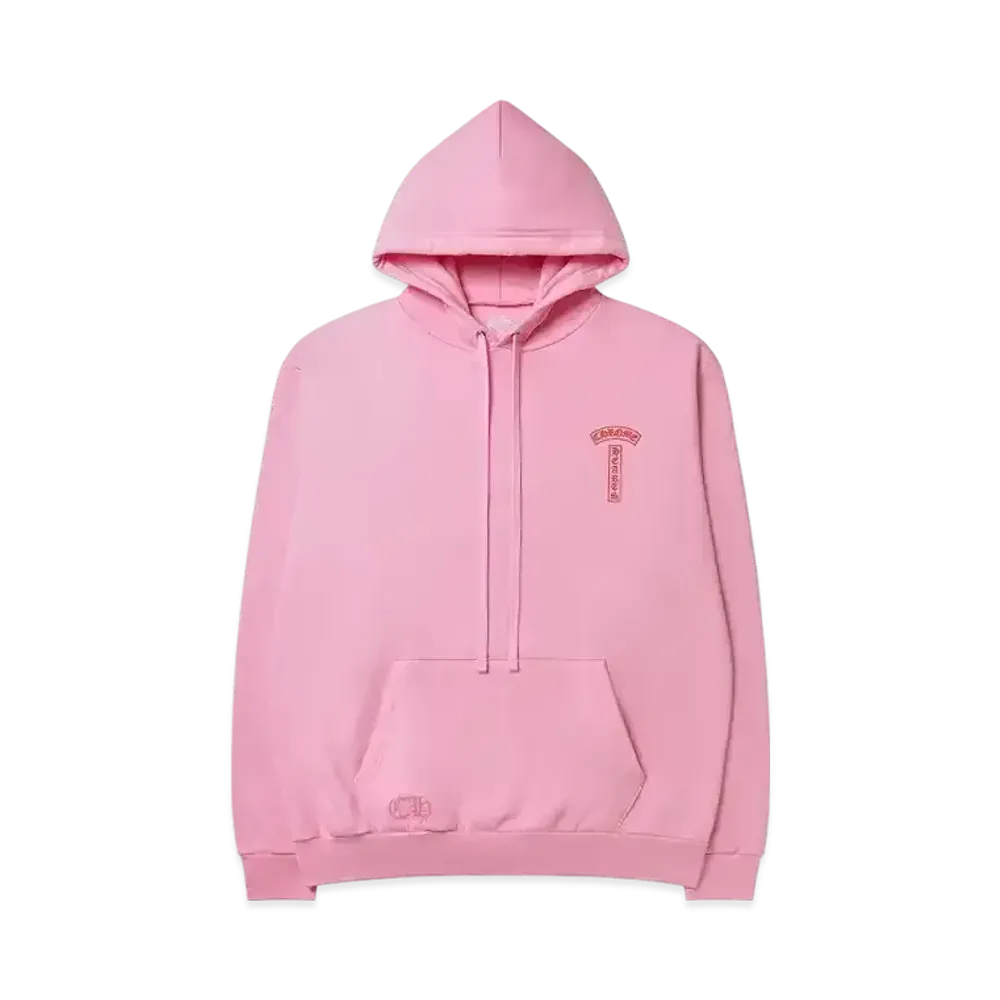 Chrome Hearts Back USA Script Logo Hoodie "Pink"