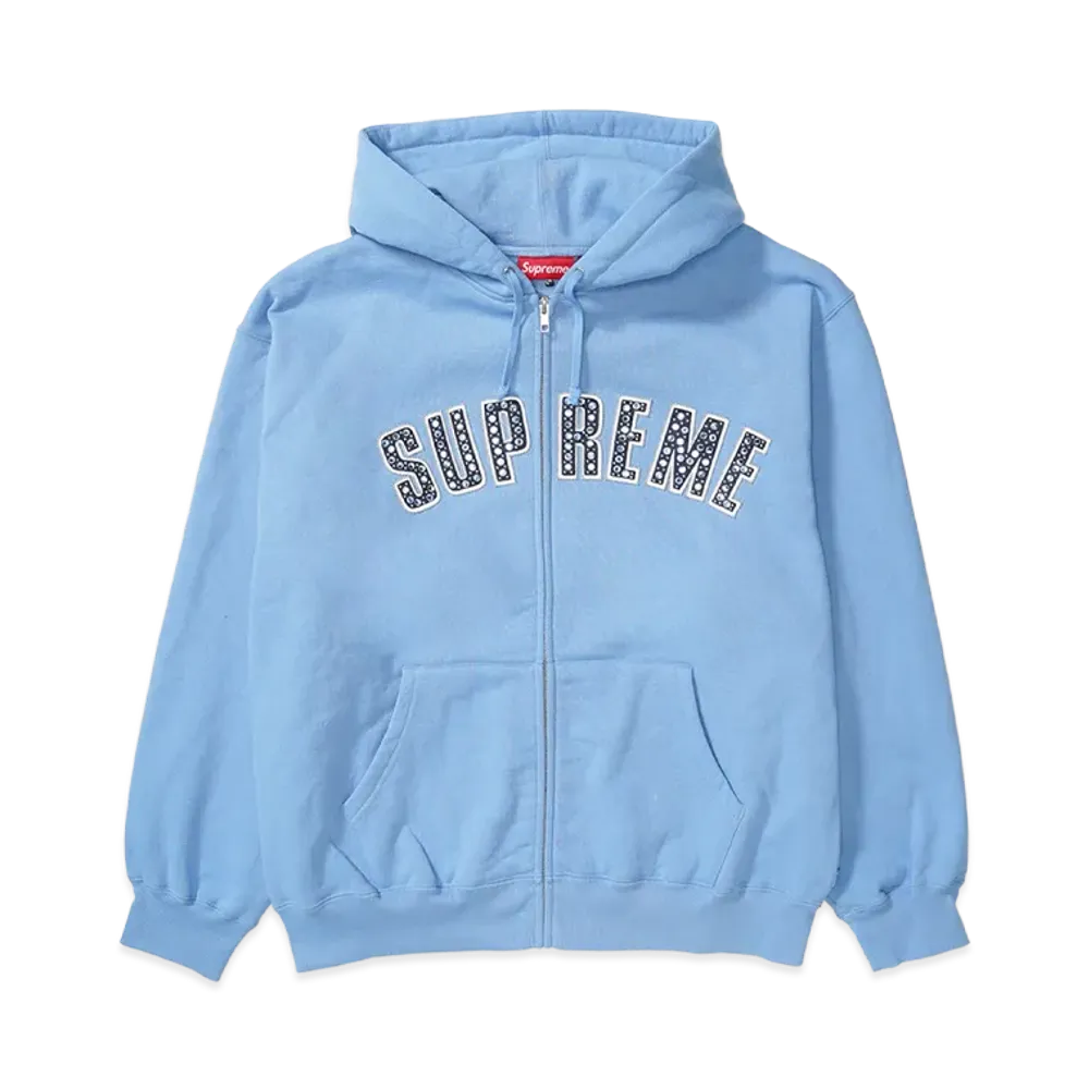 Supreme x B.B. Simon Zip Up Hooded Sweatshirt "Light Blue"