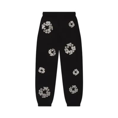 DENIM TEARS Cashmere Swarovski Cotton Wreath Sweatpants "Black"