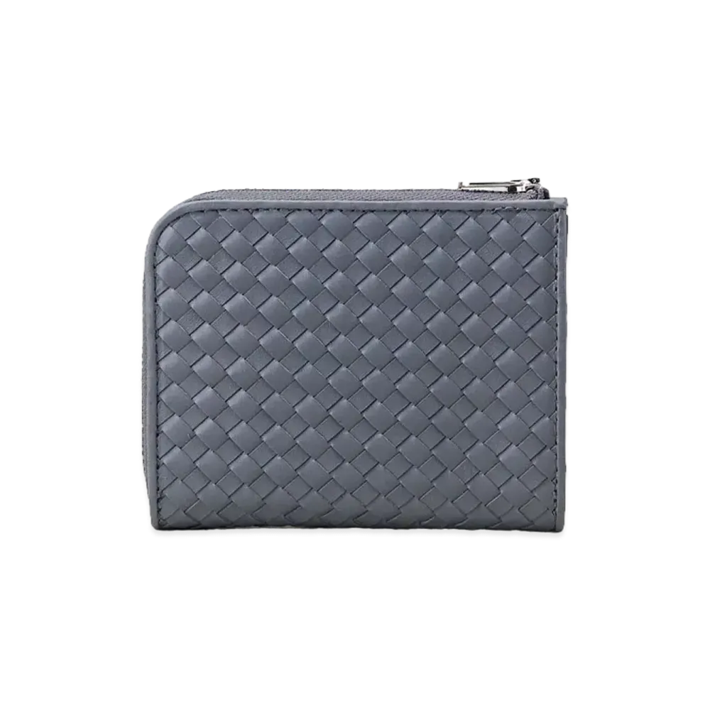 NEIGHBORHOOD 24SS Leather Mesh L-Shaped Fastener Wallet "Gray"