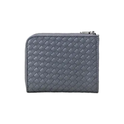 NEIGHBORHOOD 24SS Leather Mesh L-Shaped Fastener Wallet "Gray"