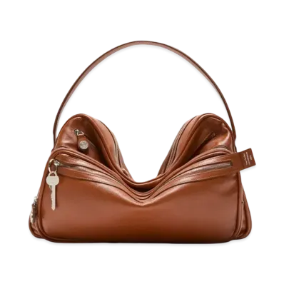 Acne Studios Camero Shoulder Bag "Cognac Brown"