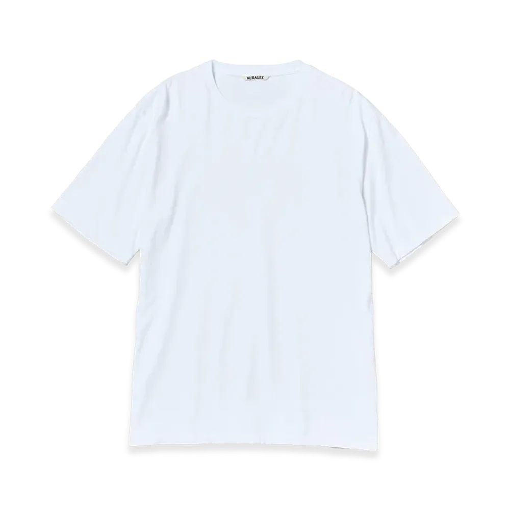 AURALEE Luster Plaiting Tee "White"
