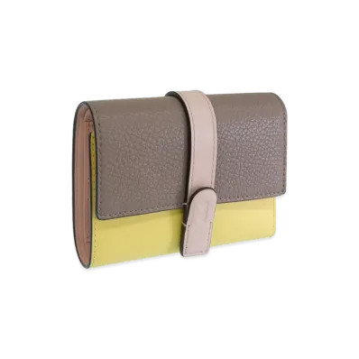 FURLA Grazia Compact Wallet Trifold "Yellow"
