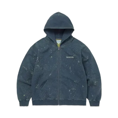 thisisneverthat Indigo Dyed Zip Up Hoodie "Blue"