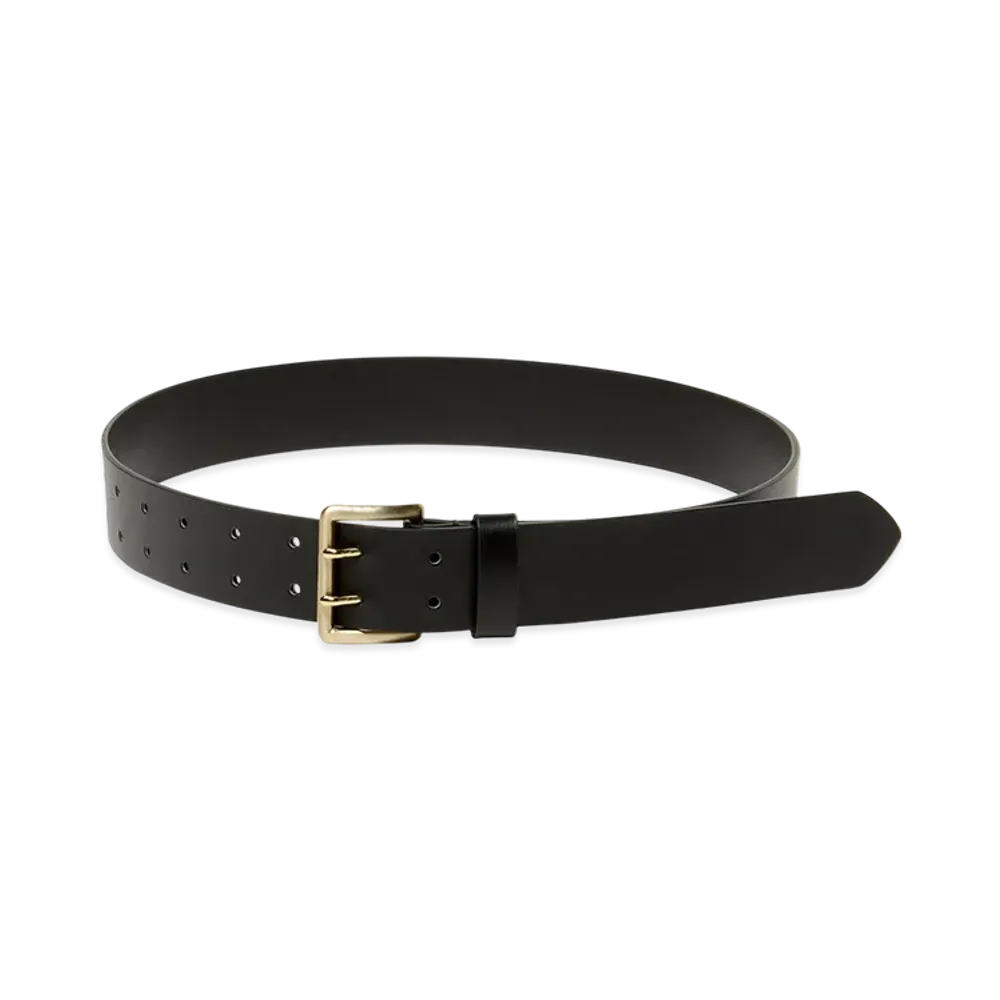 AURALEE Two-Hole Buckle Belt "Black"