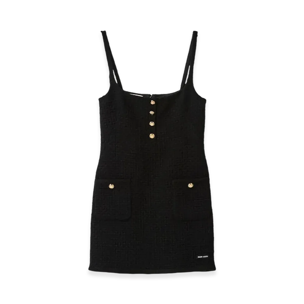 MIU MIU Women's Tweed Dress "Black"