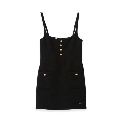 MIU MIU Women's Tweed Dress "Black"