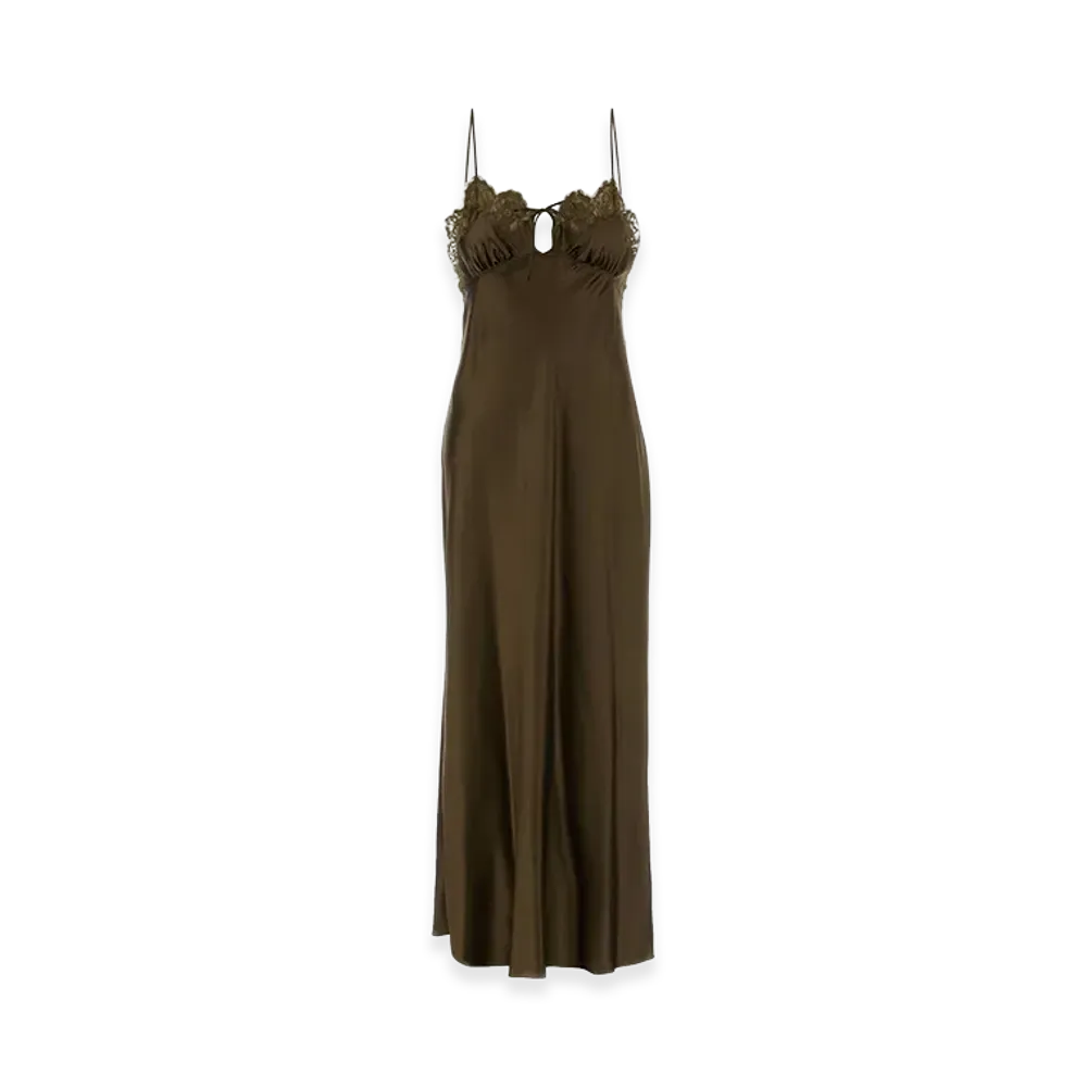 Saint Laurent Women's Dresses "Army Green"