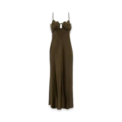 Saint Laurent Women's Dresses "Army Green"