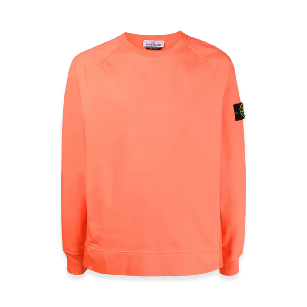 Stone Island 63750 Garment Dyed Heavy Cotton Long Sleeve T-Shirt - 22SS "Orange"