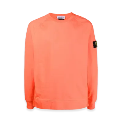 Stone Island 63750 Garment Dyed Heavy Cotton Long Sleeve T-Shirt - 22SS "Orange"