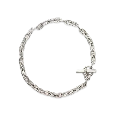 Hermes Chaine D'ancre MM Necklace Medium Model "Silver"