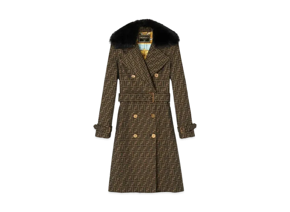 FENDI x Versace Fendace FF Trench Coat "Brown"
