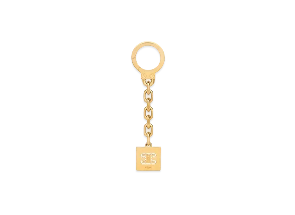 CELINE Square Triomphe Charm In Brass "Gold"