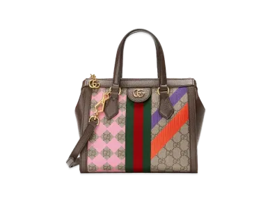 GUCCI Ophidia Small Tote Bag "Geometric Printed GG Supreme Canvas"