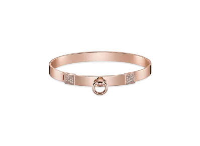 Hermes Collier De Chien Bracelet PM "Pink Gold/48 Diamonds"