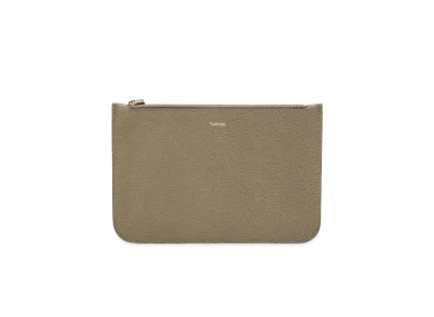 Valextra Zip Pouch "Oyster Gray"