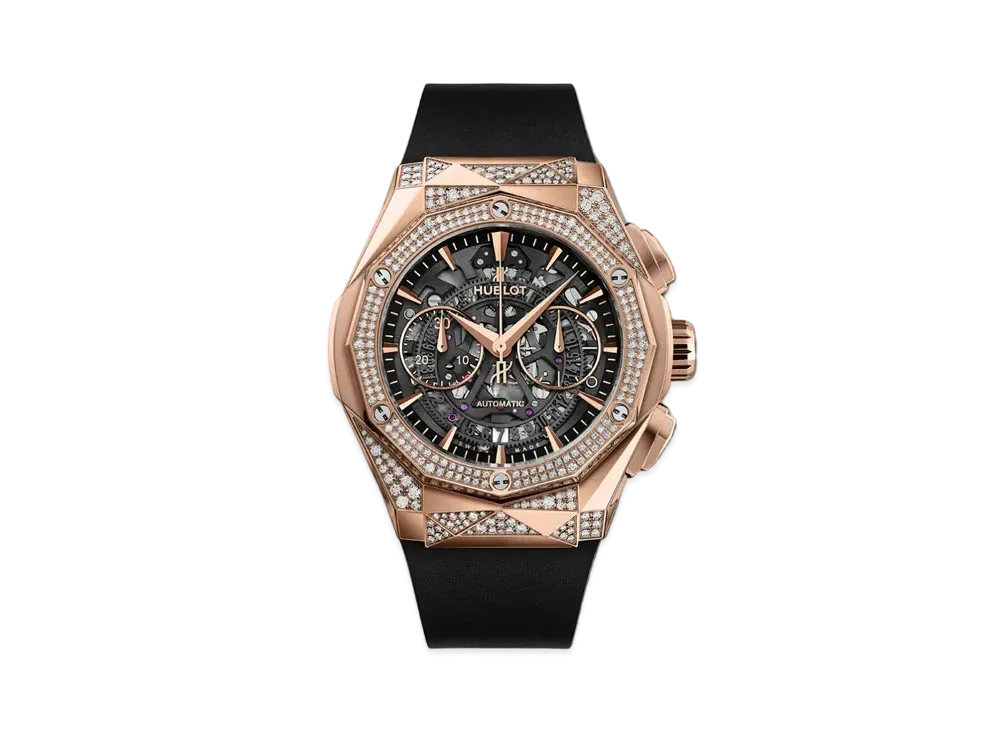 HUBLOT Classic Fusion Aerofusion Chronograph Orlinski King Gold Alternative Pave 45mm