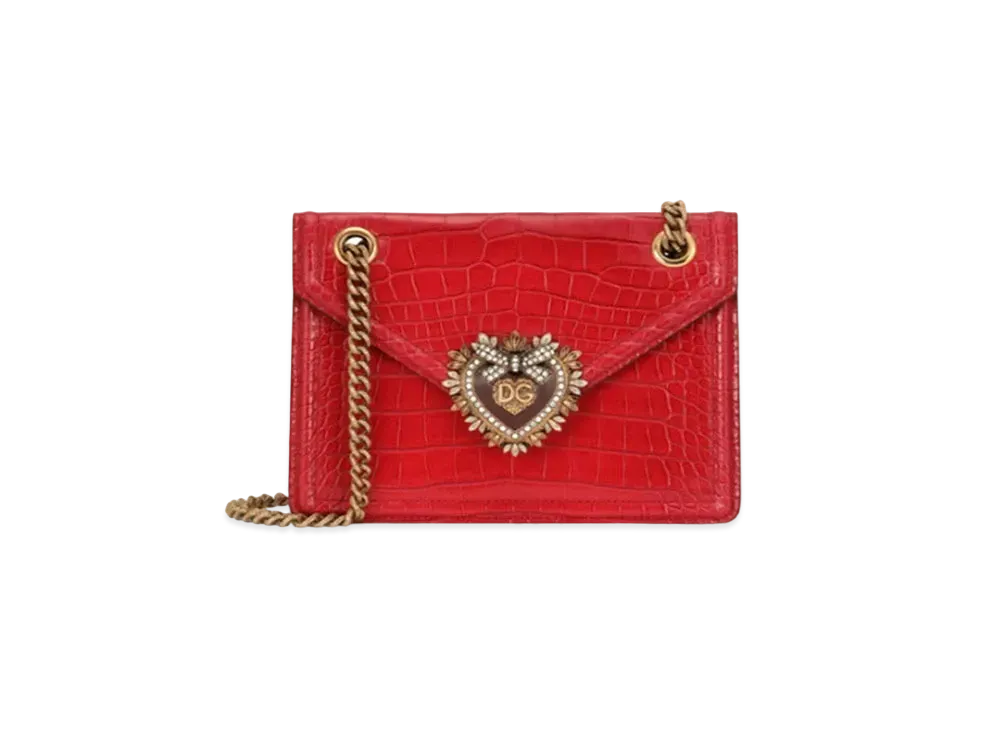 Dolce&Gabbana Davation Bag Medium Crocodile "Red"