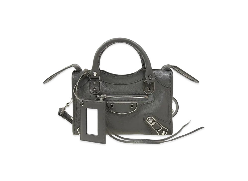 BALENCIAGA Handbag Lambskin "Gray"