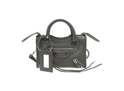 BALENCIAGA Handbag Lambskin "Gray"