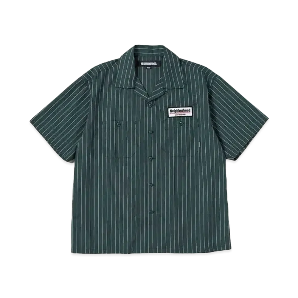 NEIGHBORHOOD Stripe Work Shirt SS "Green"