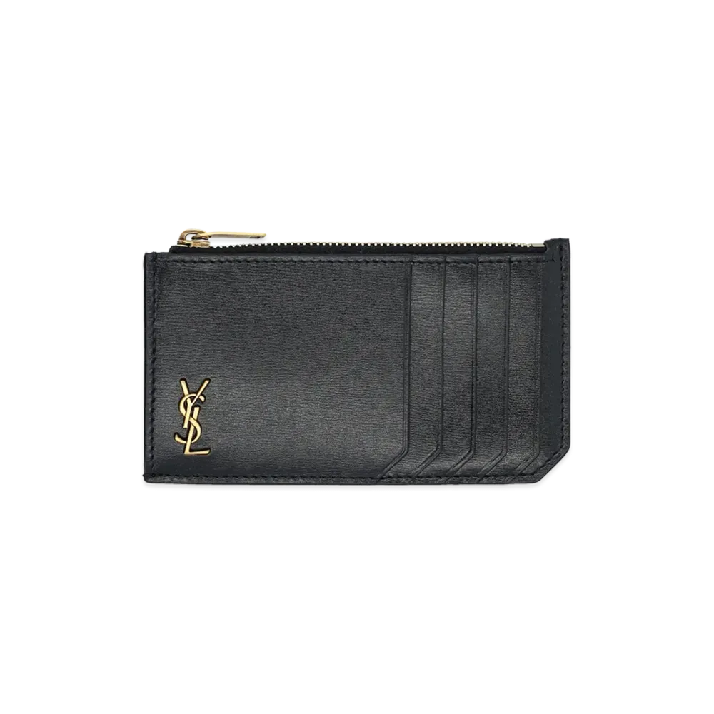 Saint Laurent Fragments Tiny Cassandre Card Holder "Black"