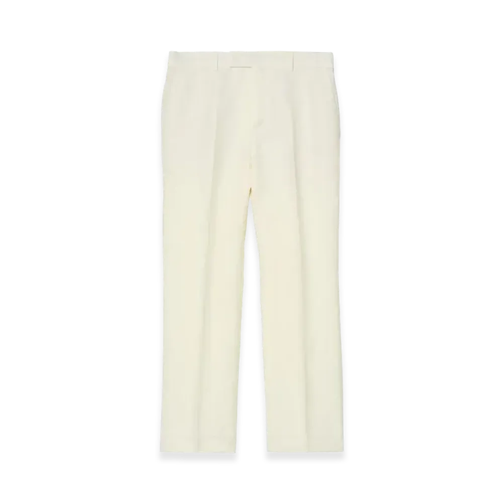 ZARA x Bad Bunny Benito Antonio Relaxed Fit Linen Wool Herringbone Suit Pants "Ecru"