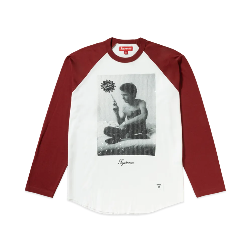 Supreme x Larry Clark Sequin Raglan L/S Top "Burgundy"