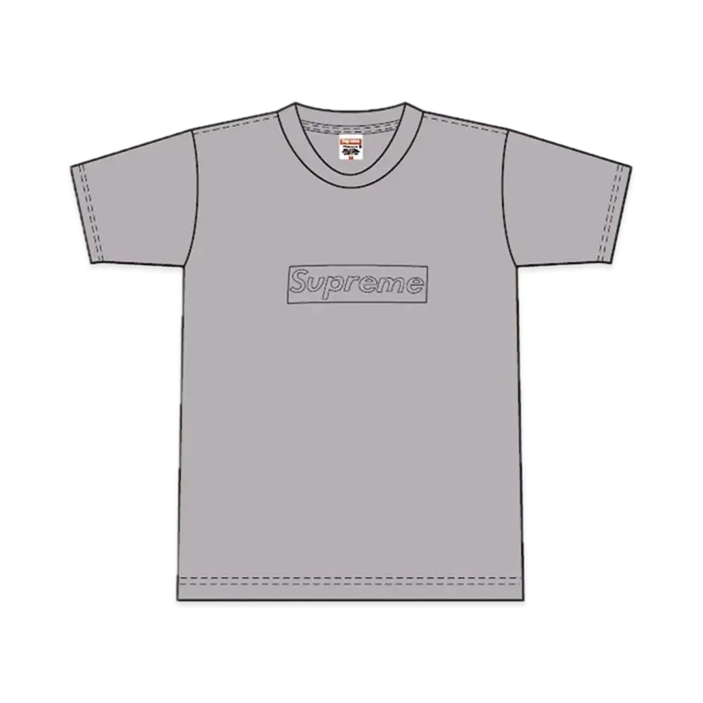 シュプリーム 2002 カウズ ボックス ロゴ Tシャツ "ヘザー グレー"
