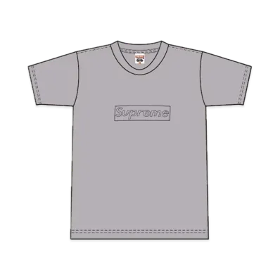 Supreme 2002 Kaws Box Logo Tee "Heather Grey"
