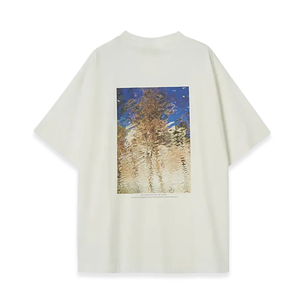 YOKE Photo Print Organic Cotton T- Shirt By Taro Mizutani "White"